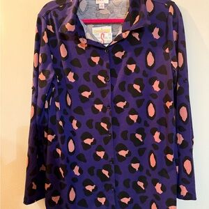 LuLaRoe Valentina Purple and Pink Animal Print Shirt